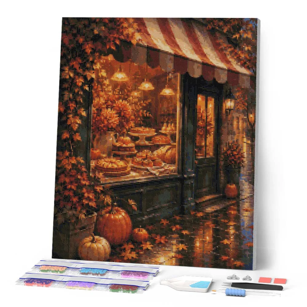 Figured'Art Banketbakkersraam herfst diamond painting 40x50 cm full drill