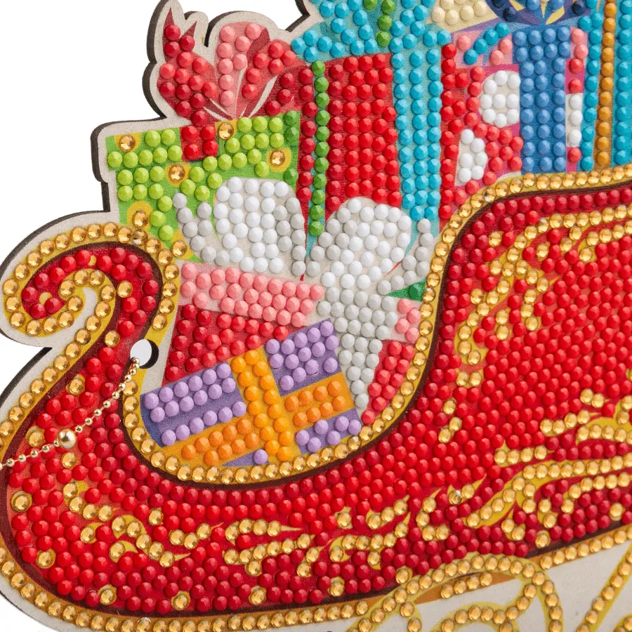 Craft Buddy Crystal Art Santa's Sleigh diamond painting hout 34 cm