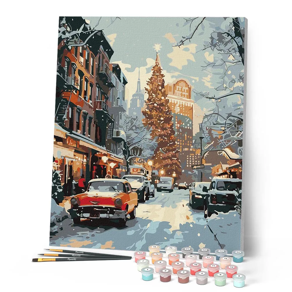 Figured'Art Winterstraat in New York schilderen op nummer 40x50 cm