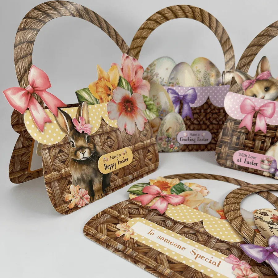 Craft Buddy Easter Baskets kaarten papercraft 3D 24 stuks