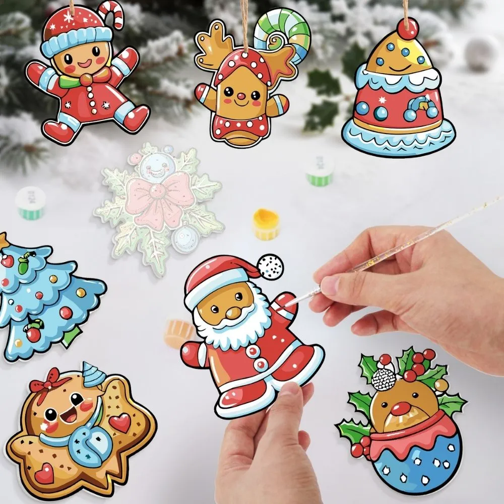 Figured'Art Santa's Koekjesparade kerstornamenten schilderen 8 stuks