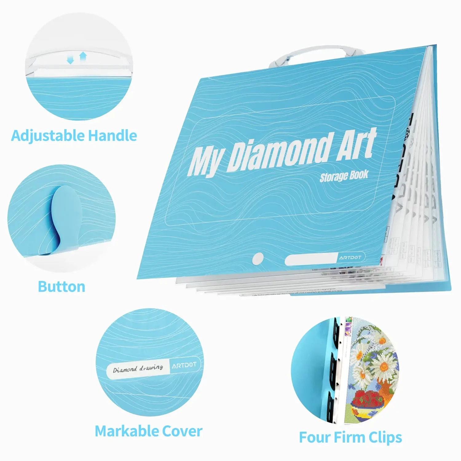 ARTDOT A1 opbergboek diamond painting 26 stuks