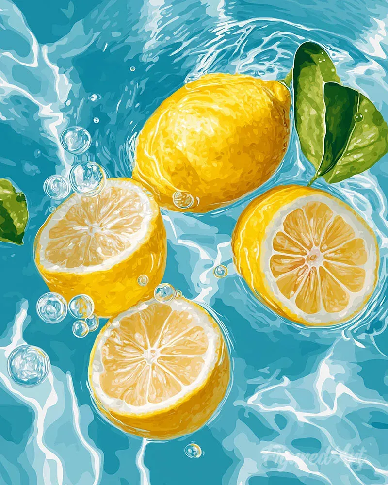 Figured'Art Citrusbries Schilderen op Nummer 40x50cm Fruit Stilleven