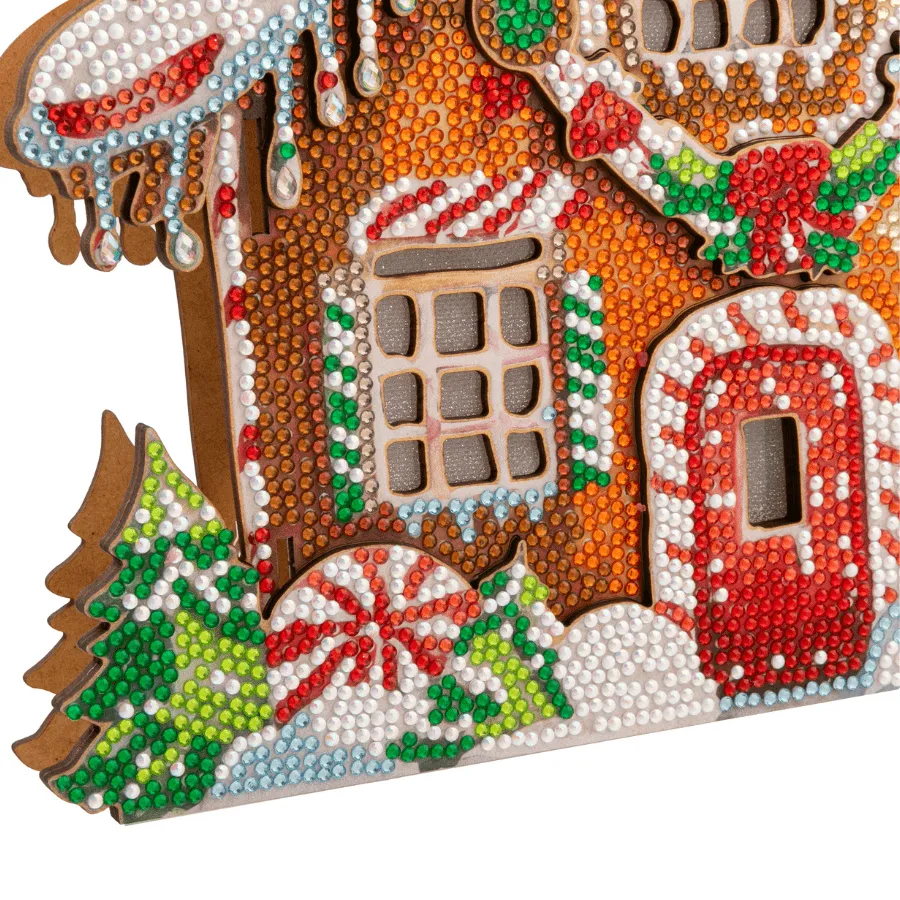 Craft Buddy Crystal Art Gingerbread House 3D diamond painting met LED