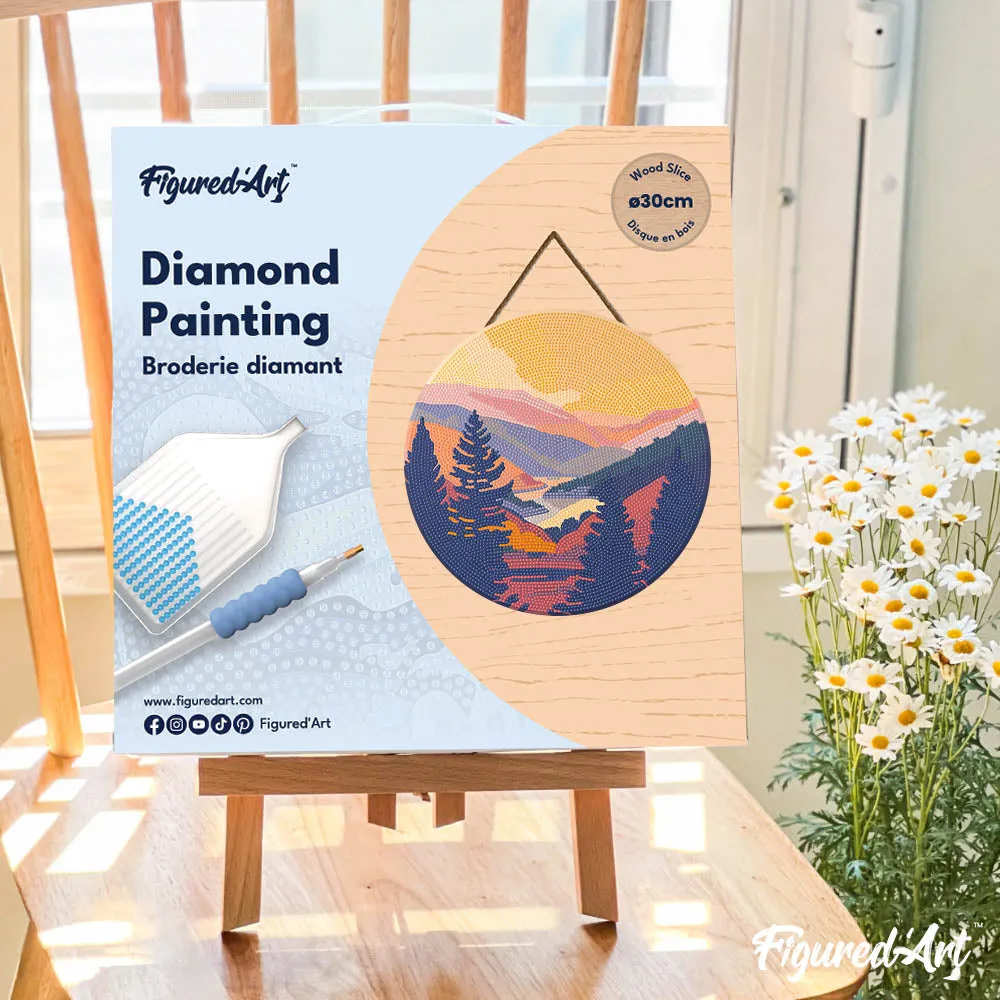 Figured'Art Herfstvallei diamond painting hout 30 cm