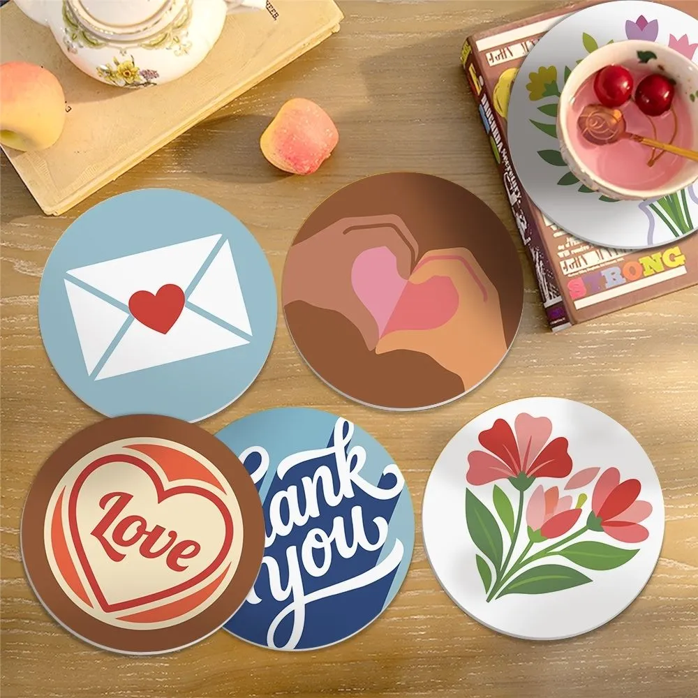 Figured'Art Liefdesboodschappen onderzetters schilderen op nummer 10cm