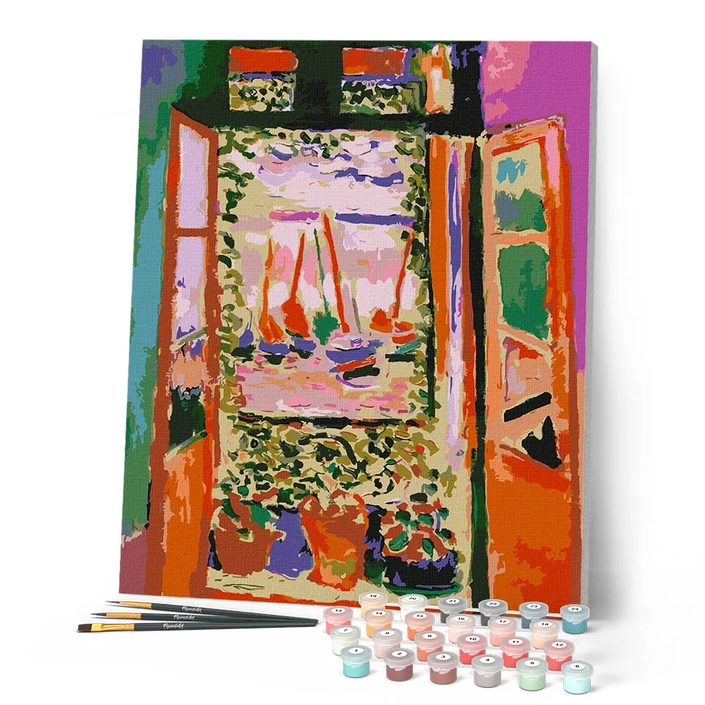Figured'Art Het open raam Matisse schilderen op nummer 40x50cm