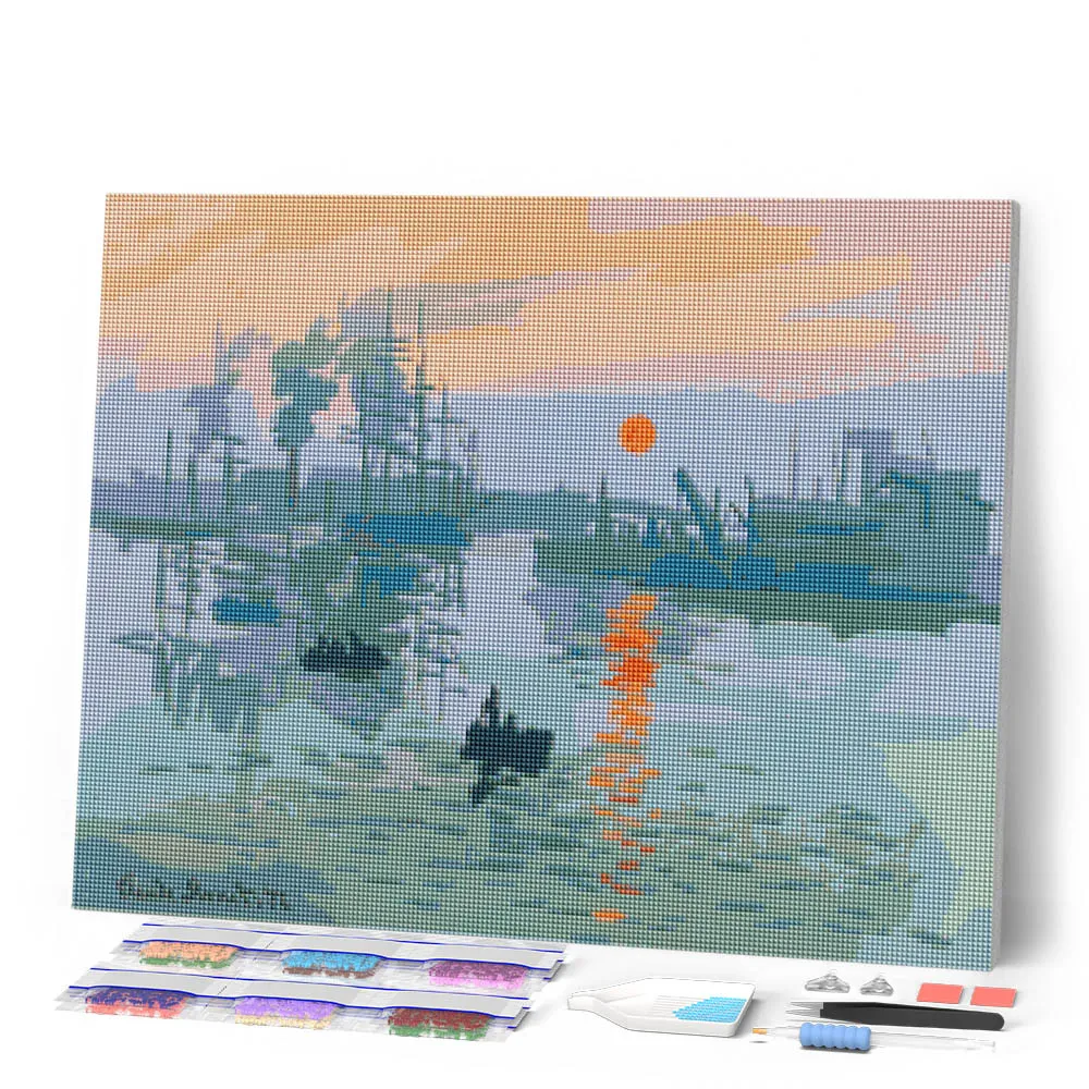 Figured'Art Monet Impressie diamond painting 40x50cm