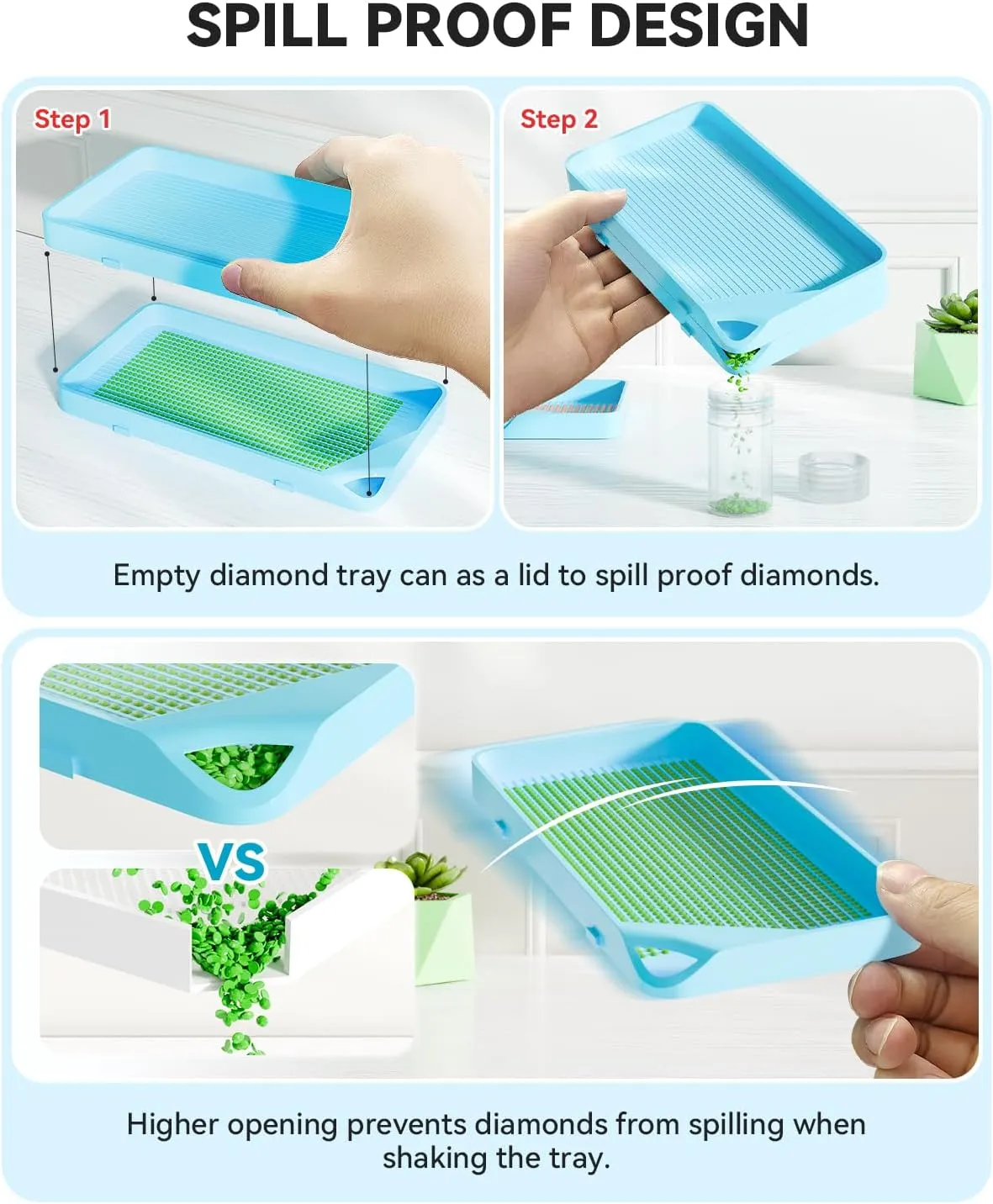 ARTDOT Diamond Painting Bakjes Blauw Groot met Kliksluiting