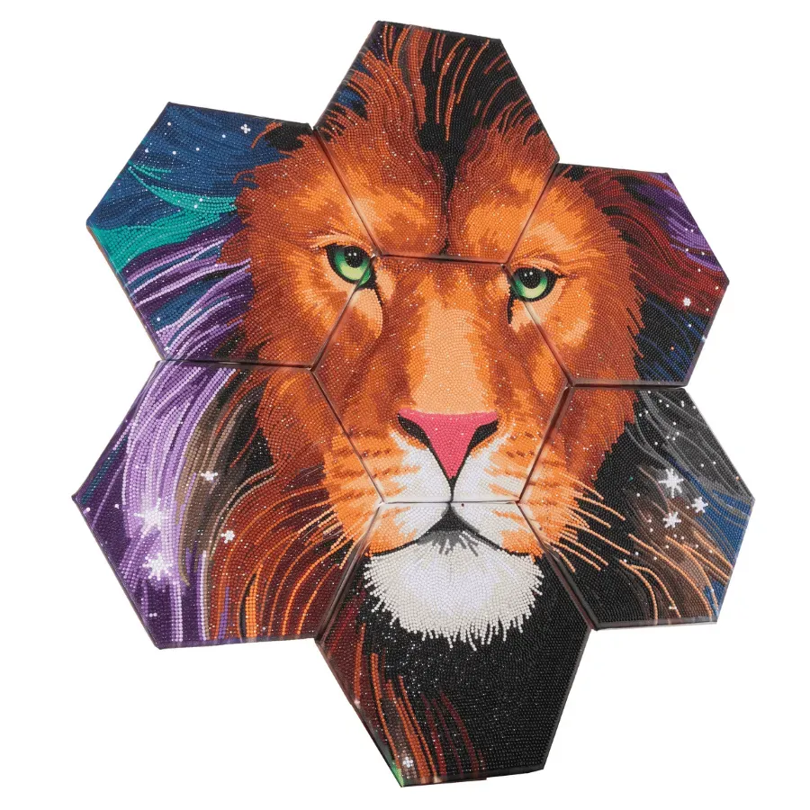 Craft Buddy Crystal Art Majestic Lion wanddecoratie 7-delig leeuw