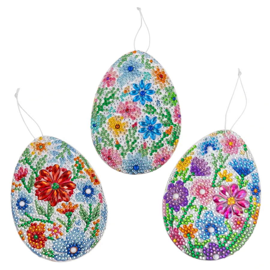 Craft Buddy Crystal Art Easter Eggs hangers 12 stuks 12cm