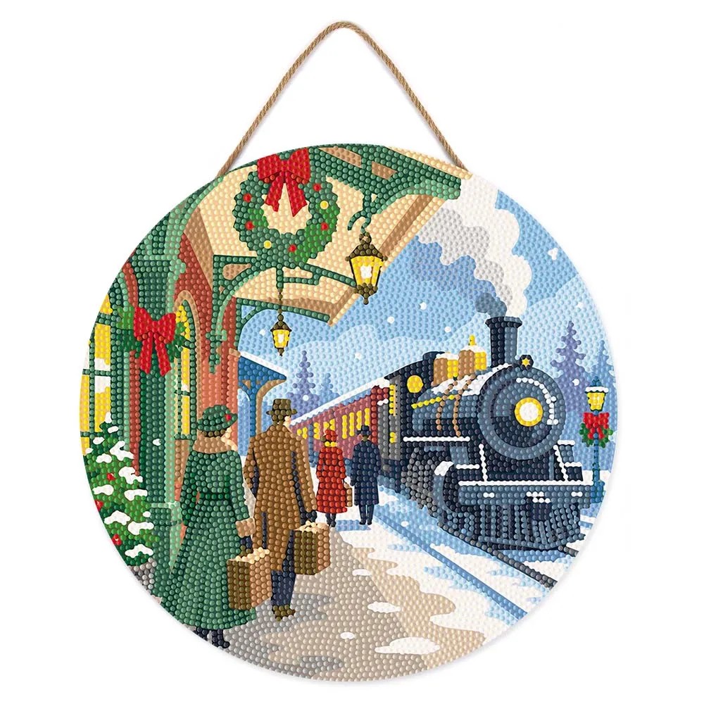 Figured'Art Feestdagenexpress Diamond Painting Hout 30 cm Winter