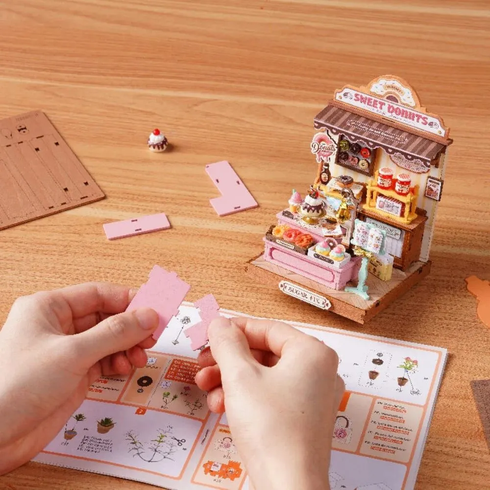 Figured'Art Sweetie donutwinkel miniatuurhuisje 3D puzzel 141-delig