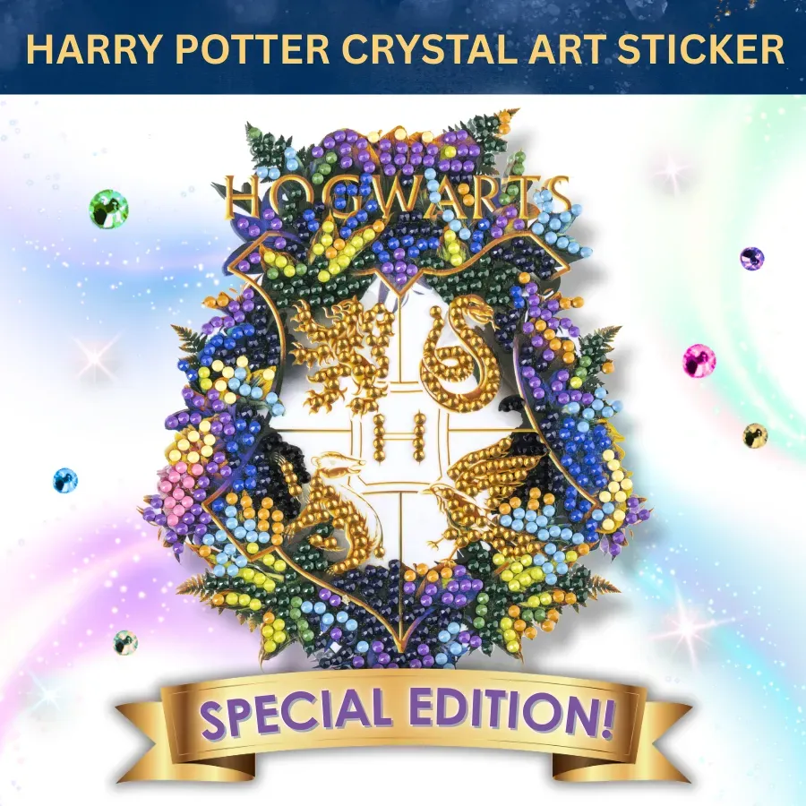 Craft Buddy Crystal Art Hogwarts Crest diamond painting sticker 14,8x21cm
