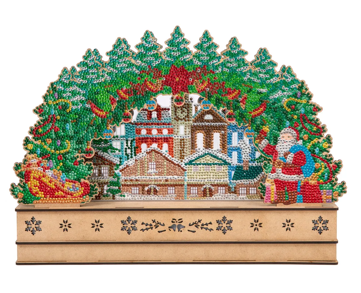 Craft Buddy Crystal Art Christmas Scene 3D lichtdecoratie kerstdorp