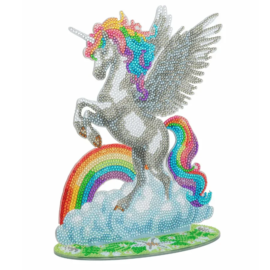 Craft Buddy Crystal Art Unicorn houten decoratie 20x25cm
