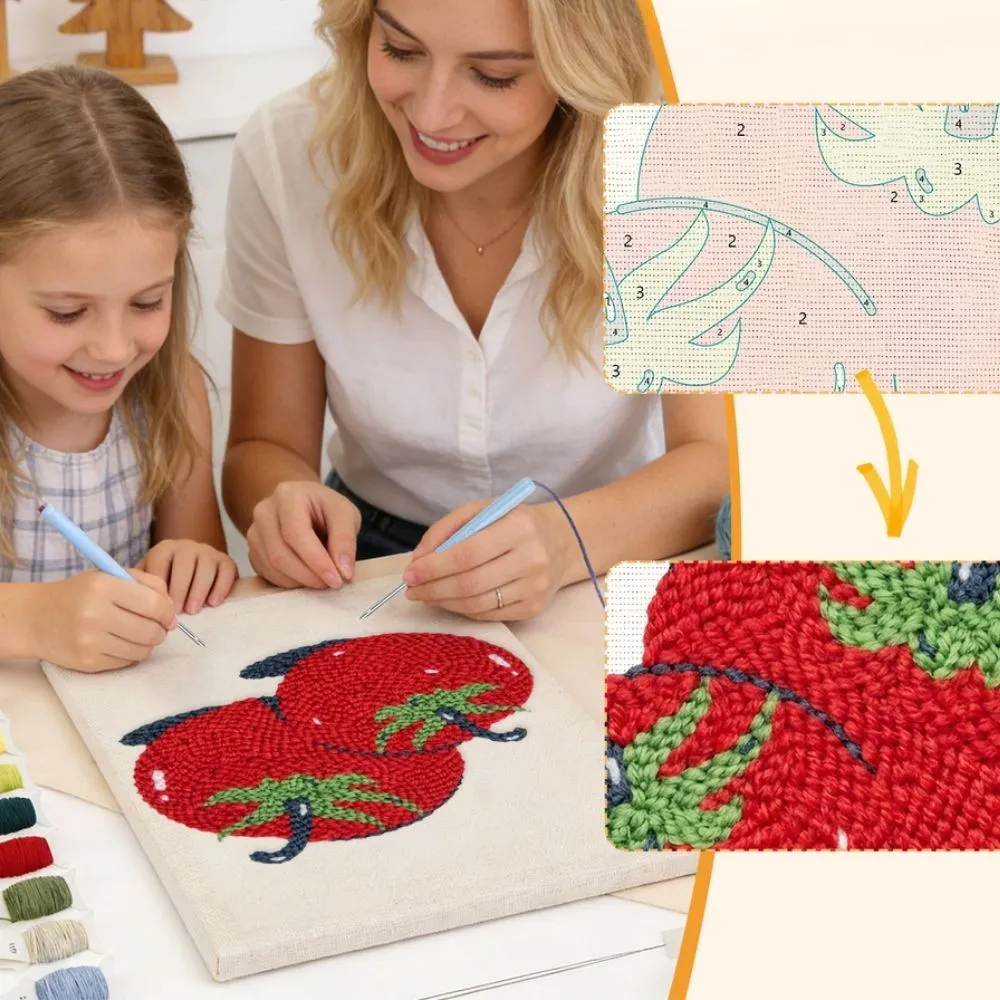 Figured'Art Punch Needle Verse Tomaten borduurpakket 20x30cm