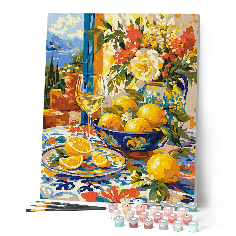 Figured'Art Citrusserenade schilderen op nummer 40x50 cm stilleven