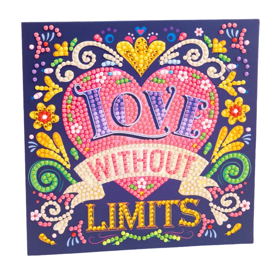 Craft Buddy Love Without Limits Crystal Art kaart 15x15cm liefde