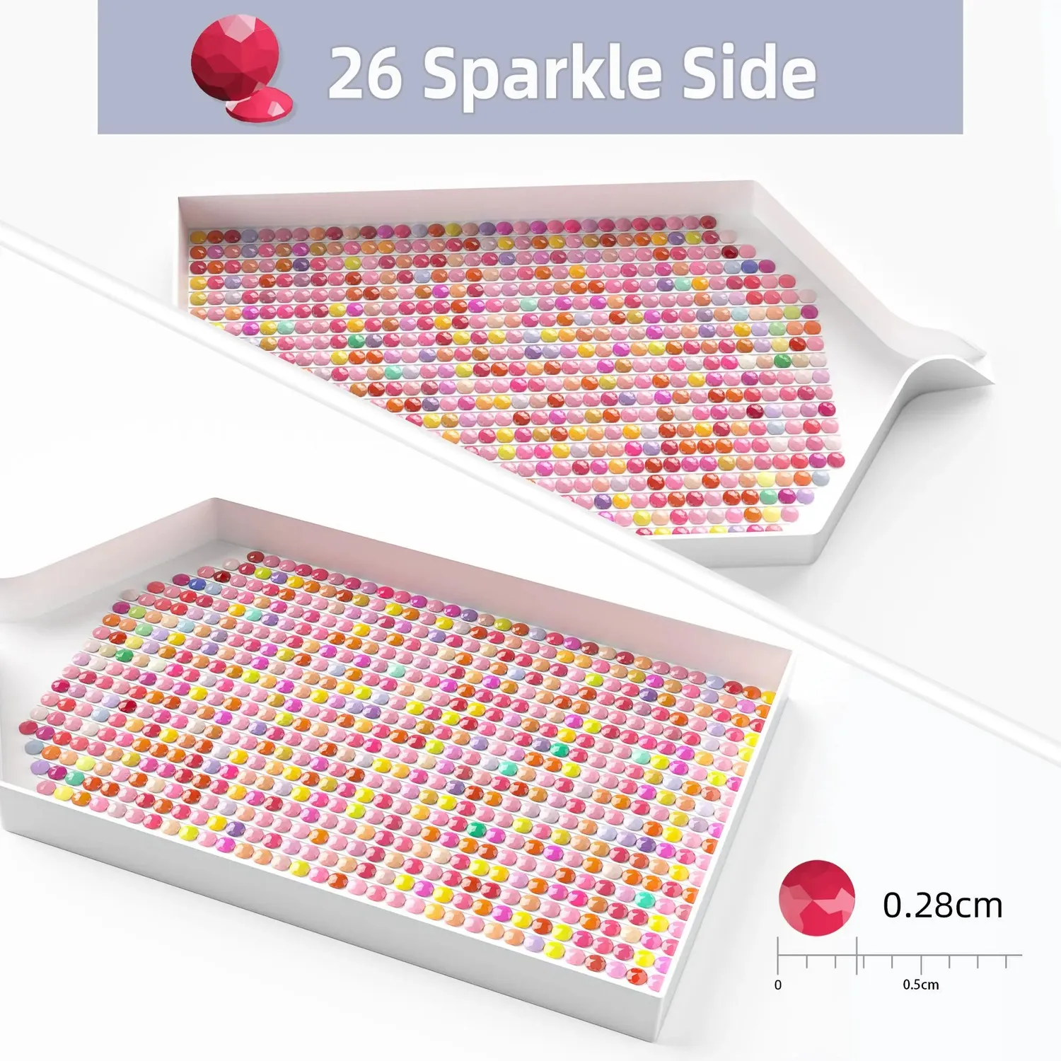 ARTDOT diamond painting steentjes rond 445 kleuren 1000 stuks per zakje