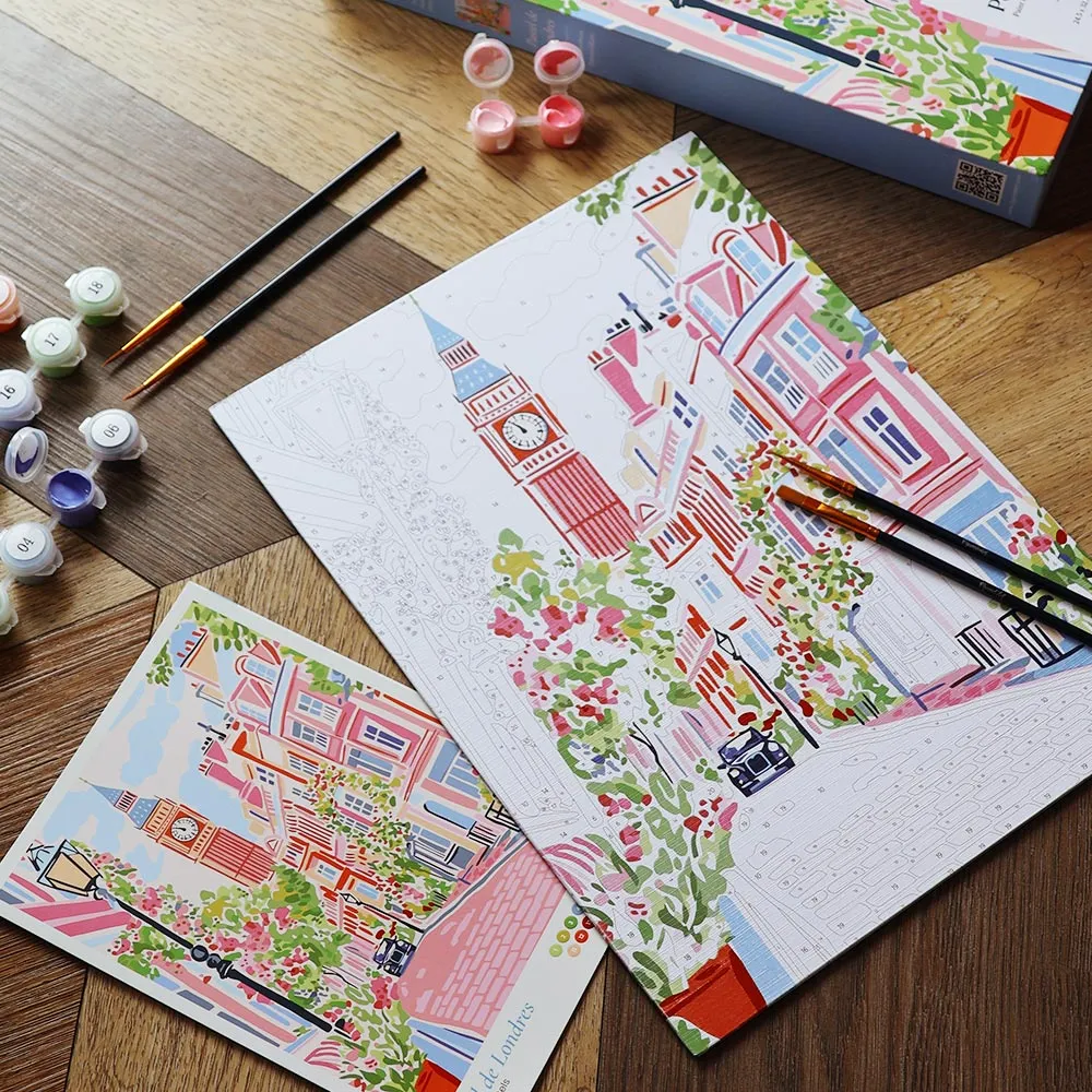 Figured'Art Londen in Pasteltinten schilderen op nummers cadeauset
