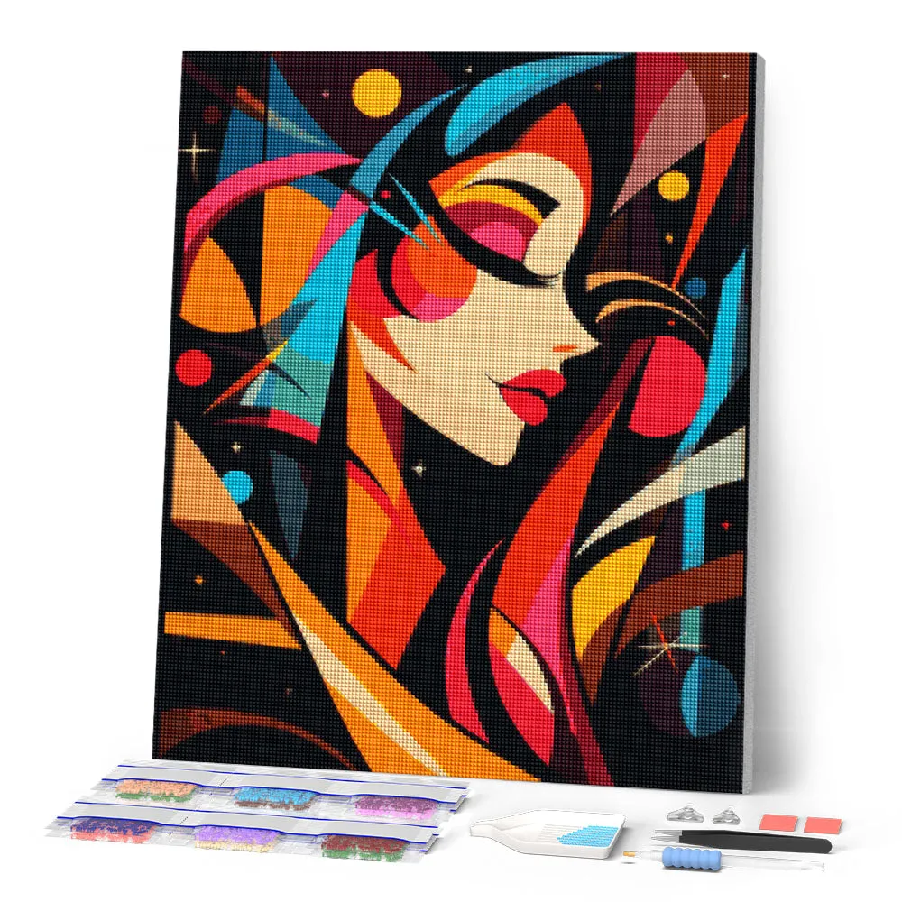 Figured'Art Kosmisch Meisje diamond painting 40x50 cm