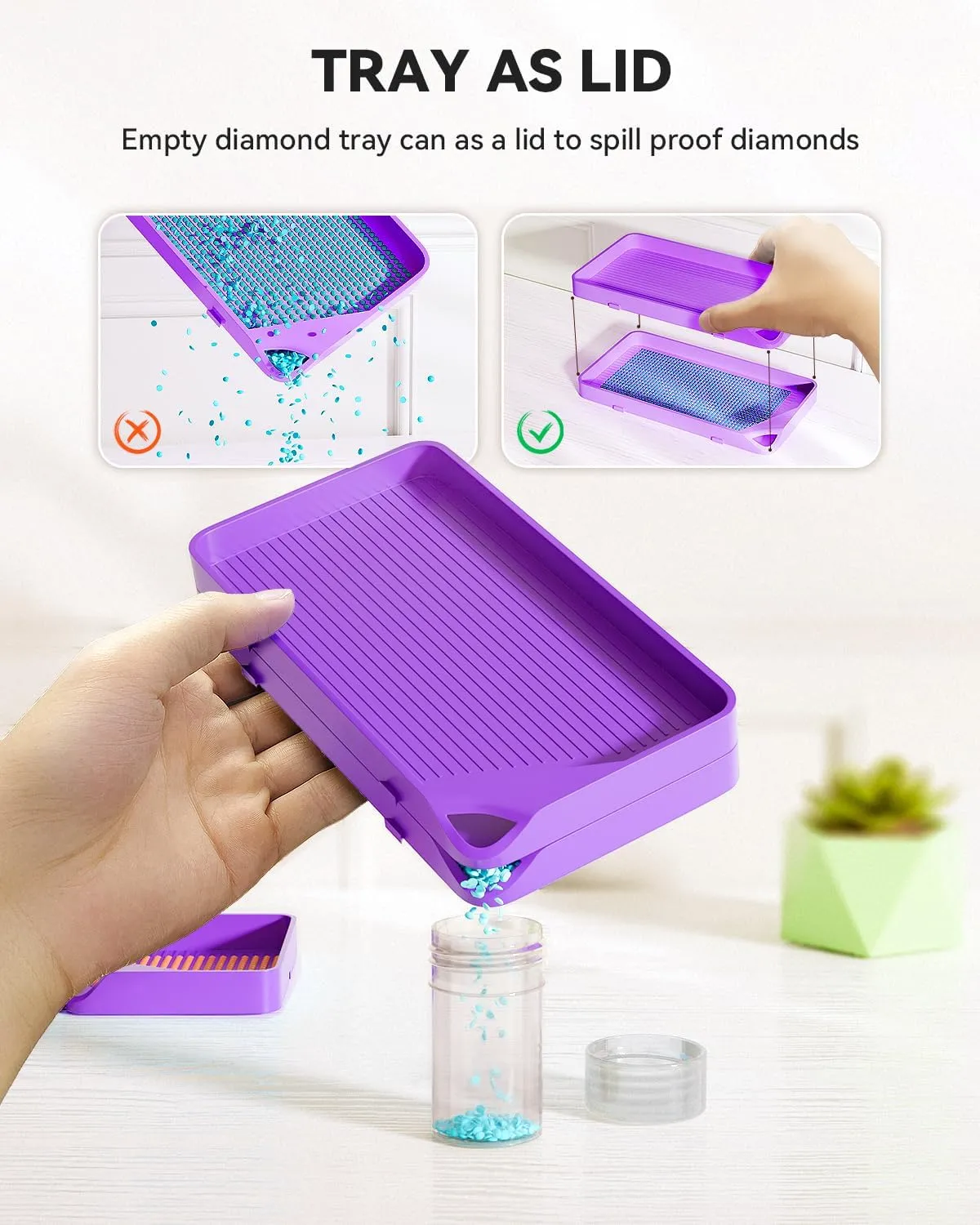 ARTDOT diamond painting bakjes paars 30 stuks stapelbaar