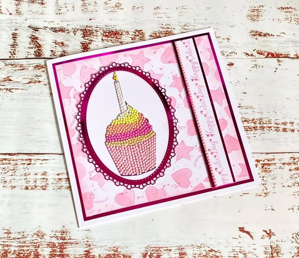 Craft Buddy Crystal Art Cute Cupcakes stempelset A6