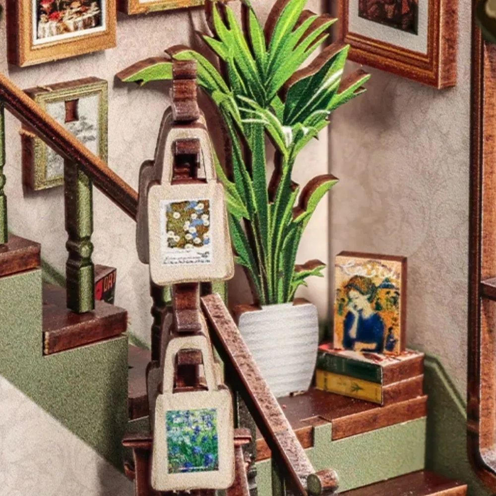 Figured'Art Galerie Boekenwinkel miniatuurhuisje 19x16 cm bouwpakket