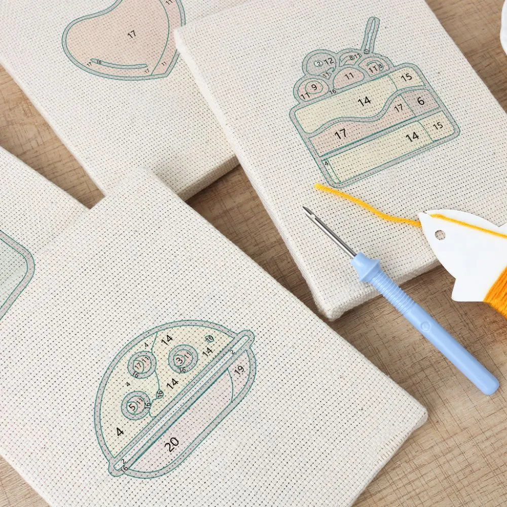 Figured'Art Heerlijke Favorieten punch needle set 4 stuks keuken
