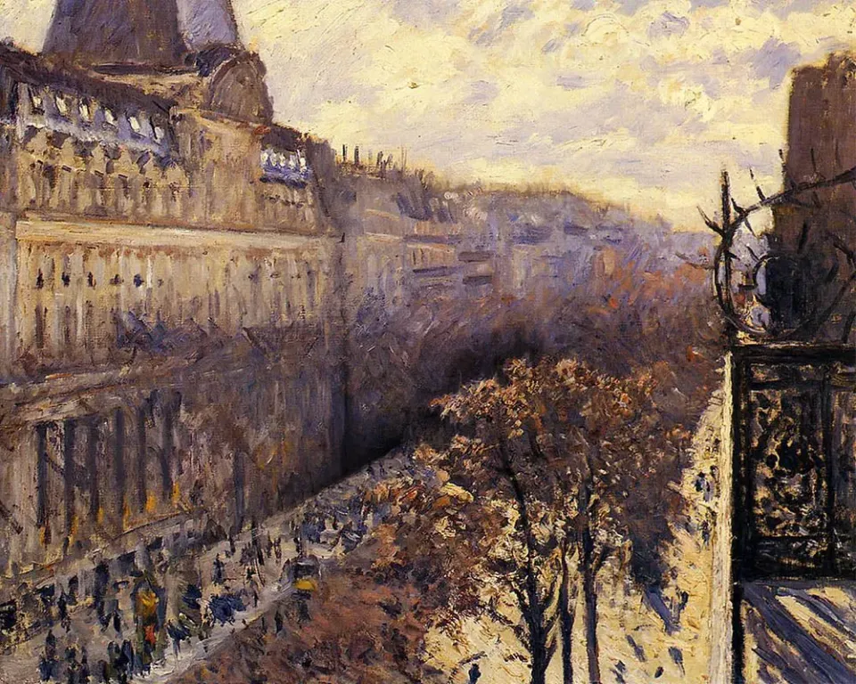 Figured'Art Boulevard des Italiens Caillebotte schilderen op nummer 40x50cm