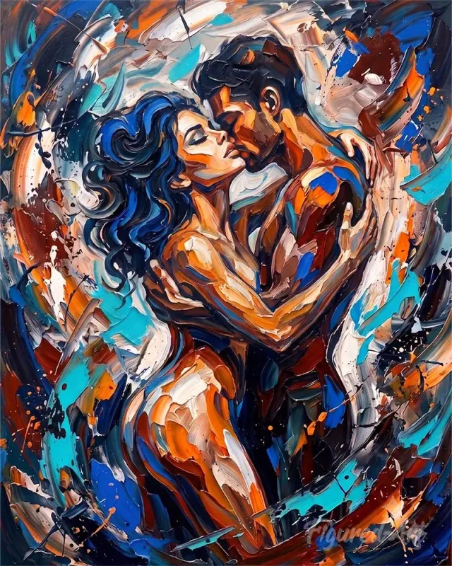Figured'Art Ongerepte Liefde Schilderen op Nummer 40x50 cm