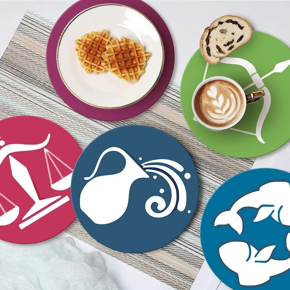 Figured'Art Serie Sterrenbeelden 1 schilderen op nummer placemats 20 cm 12 stuks