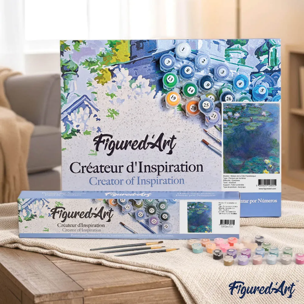 Figured'Art Waterlelies 1914-1917 Monet schilderen op nummer 40x50 cm