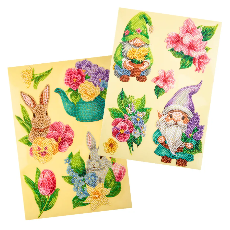 Craft Buddy Crystal Art Easter With Gnomes stickers 35 stuks