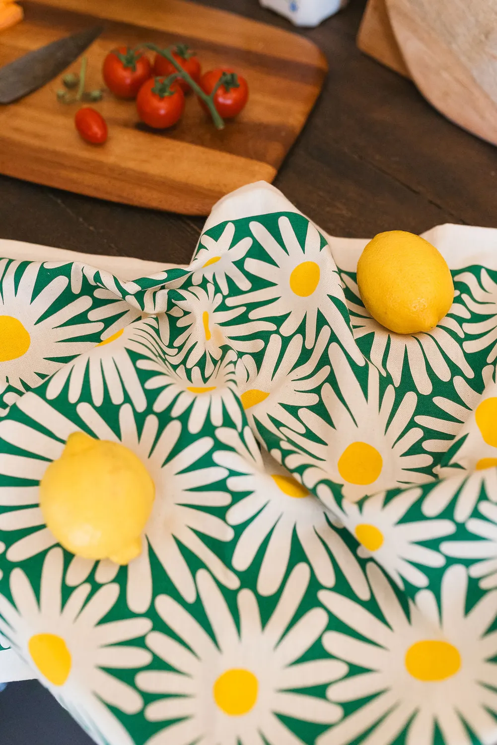 Studio Wald Daisy theedoek katoen madelief 76x50