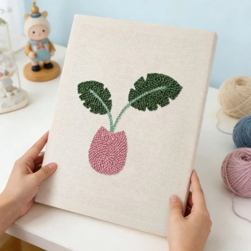 Figured'Art Tropische Bloei punch needle pakket 20x30 cm planten