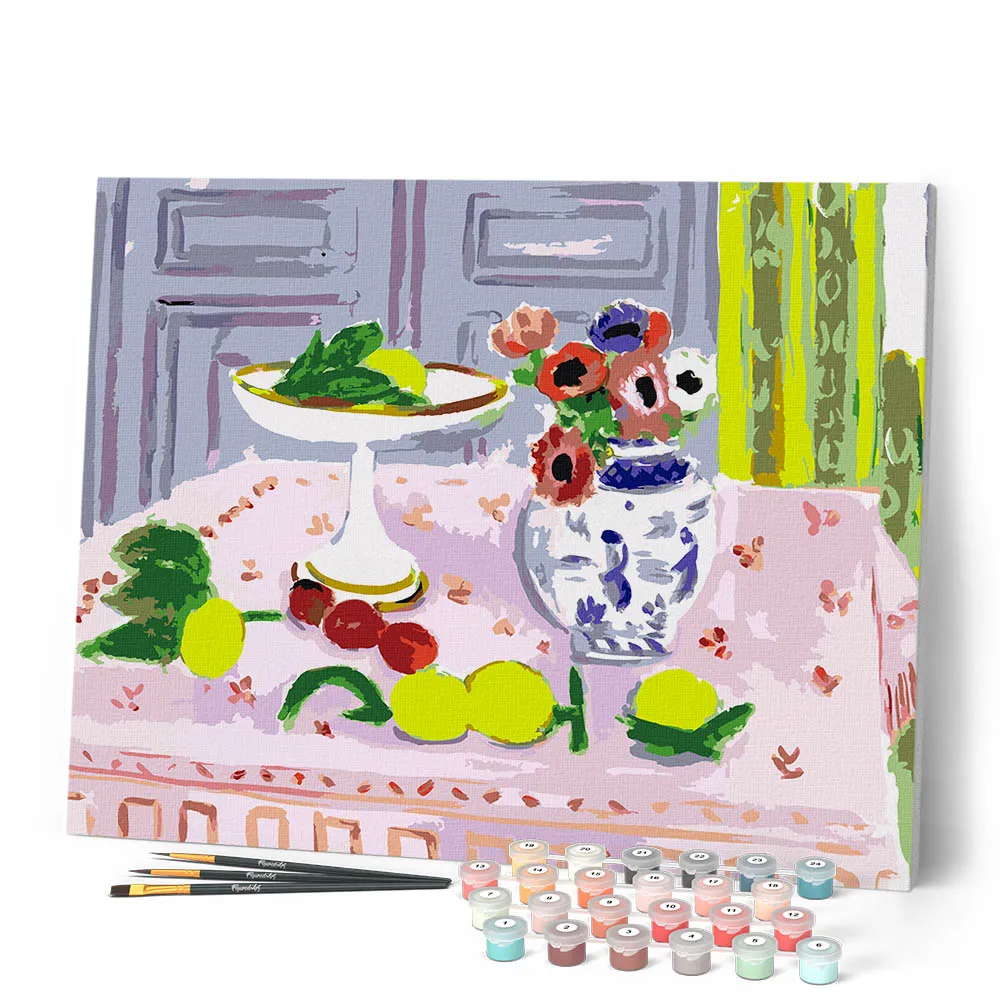 Figured'Art Matisse Het Roze Tafelkleed schilderen op nummer 40x50 cm