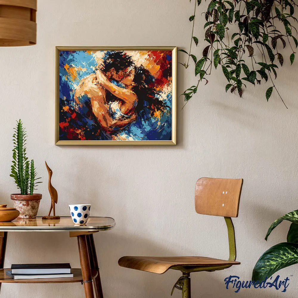 Figured'Art Kus van de kleurenstorm schilderen op nummer 40x50cm abstract