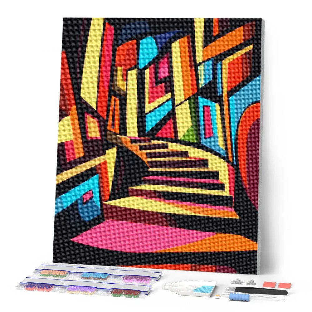 Gedurfd Abstract Trap Diamond Painting 40x50cm Full Drill