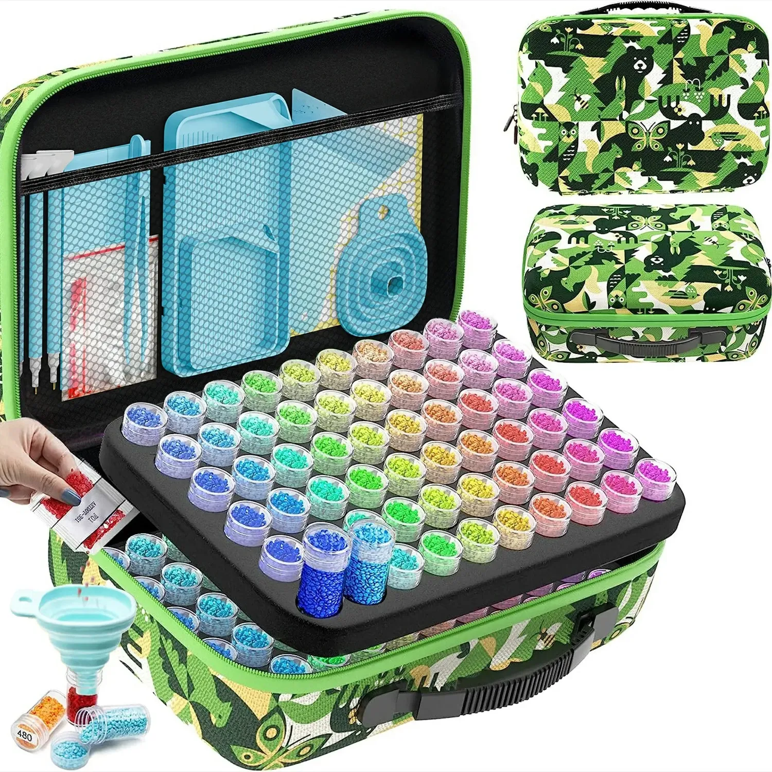 ARTDOT Bos diamond painting opbergdoos 60 flessen medium