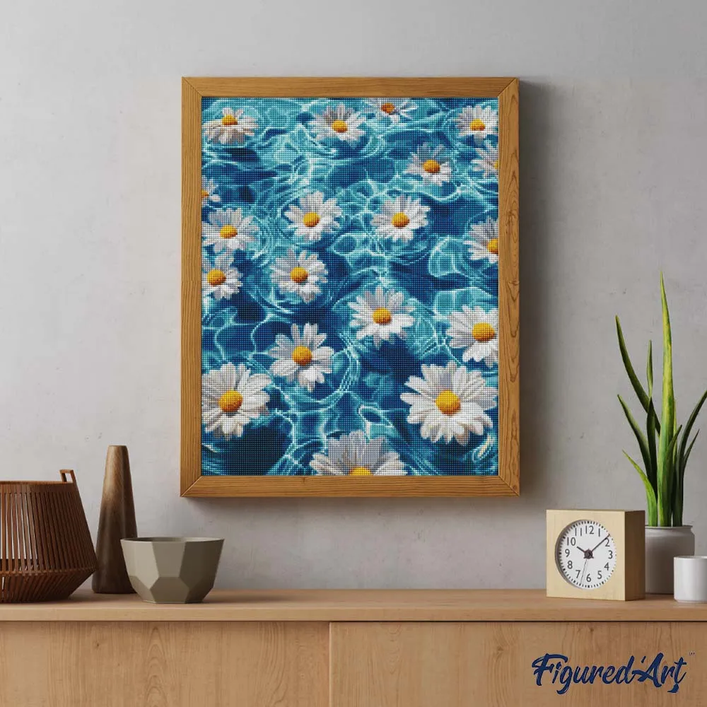 Figured'Art Diamond Painting Madeliefjesbries 40x50 cm bloemen
