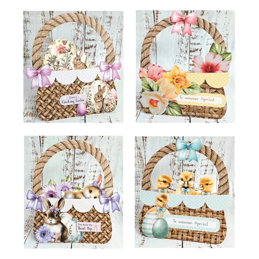 Craft Buddy Easter Baskets kaarten papercraft 3D 24 stuks