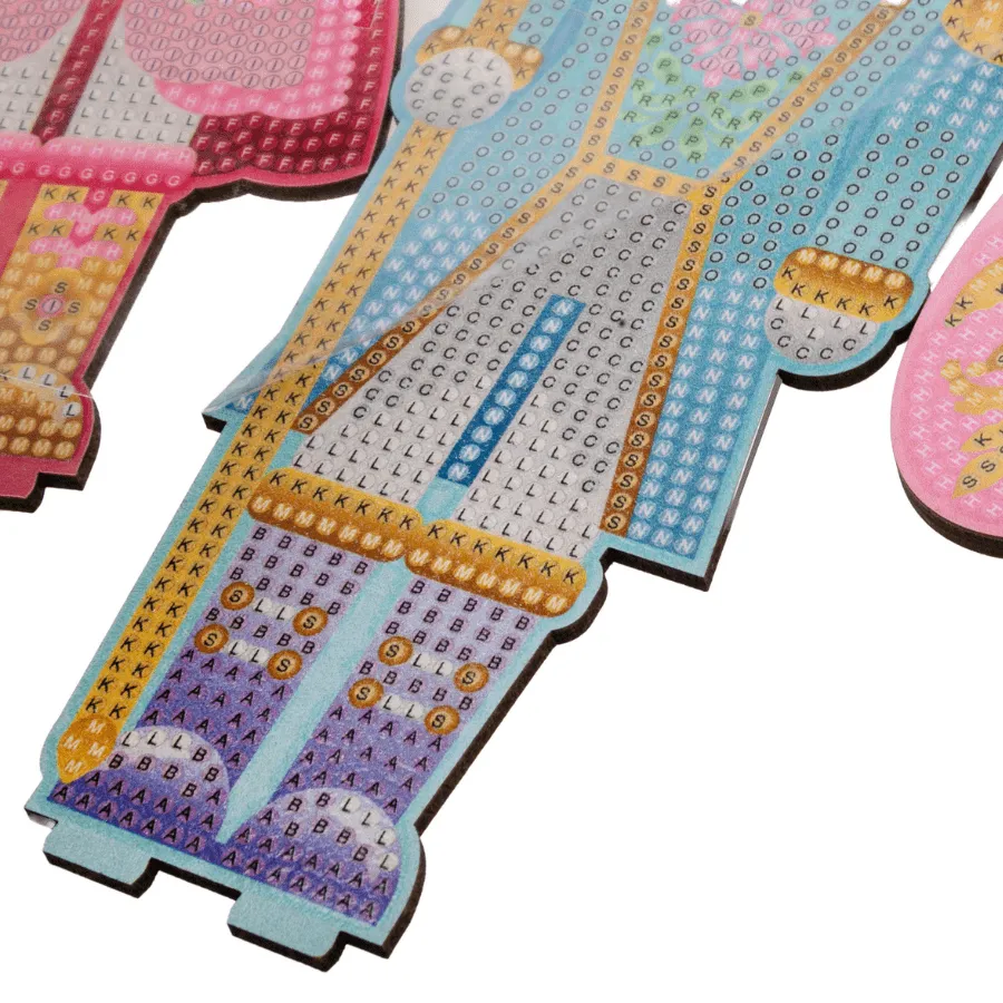 Craft Buddy Crystal Art Easter Rabbit houten figuren 2 stuks