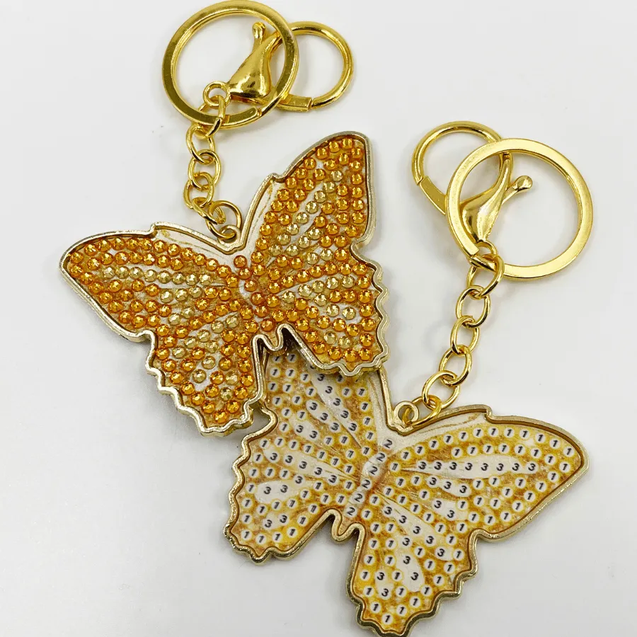 Craft Buddy Crystal Art Bonnie Butterfly sleutelhanger metaal
