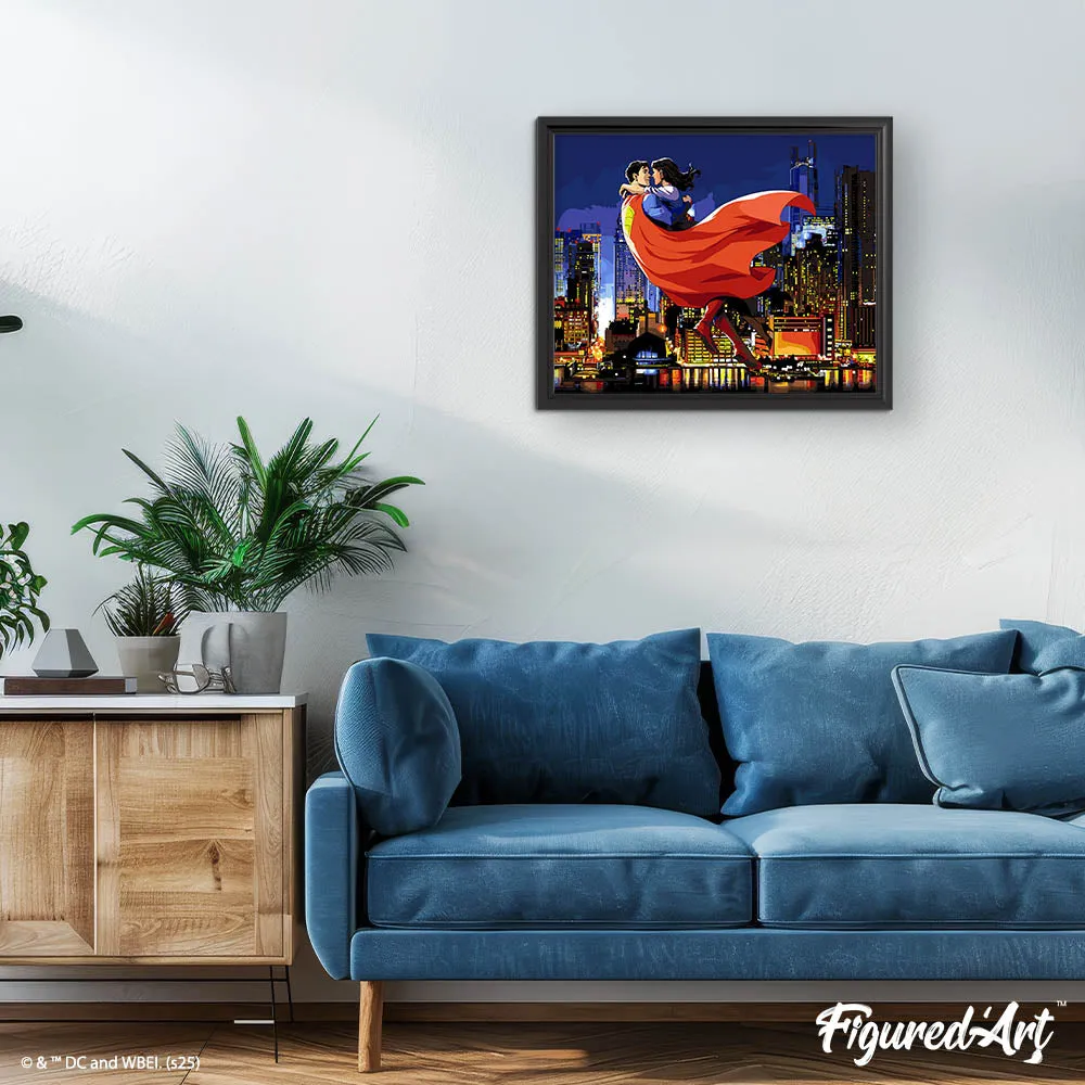 Figured'Art Superman en Lois in de lucht schilderen op nummer 40x50