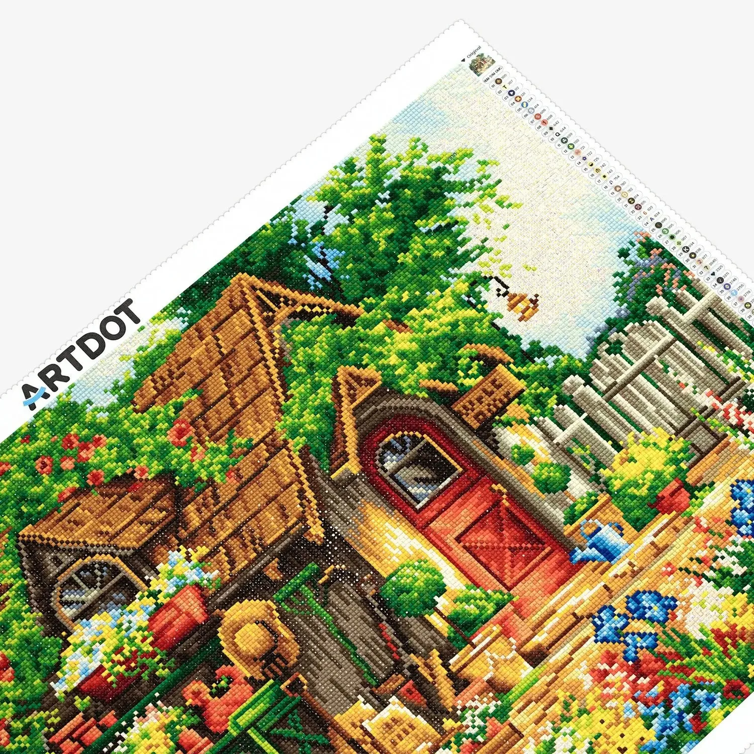 ARTDOT Tuiniersparadijs diamond painting vierkant 67x45 cm