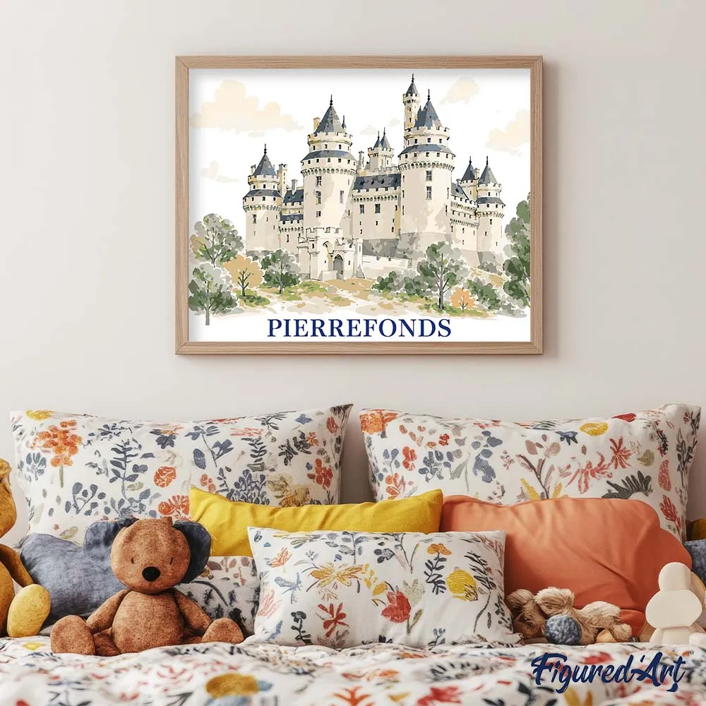 Figured'Art Kasteel van Pierrefonds schilderen op nummer 40x50 cm