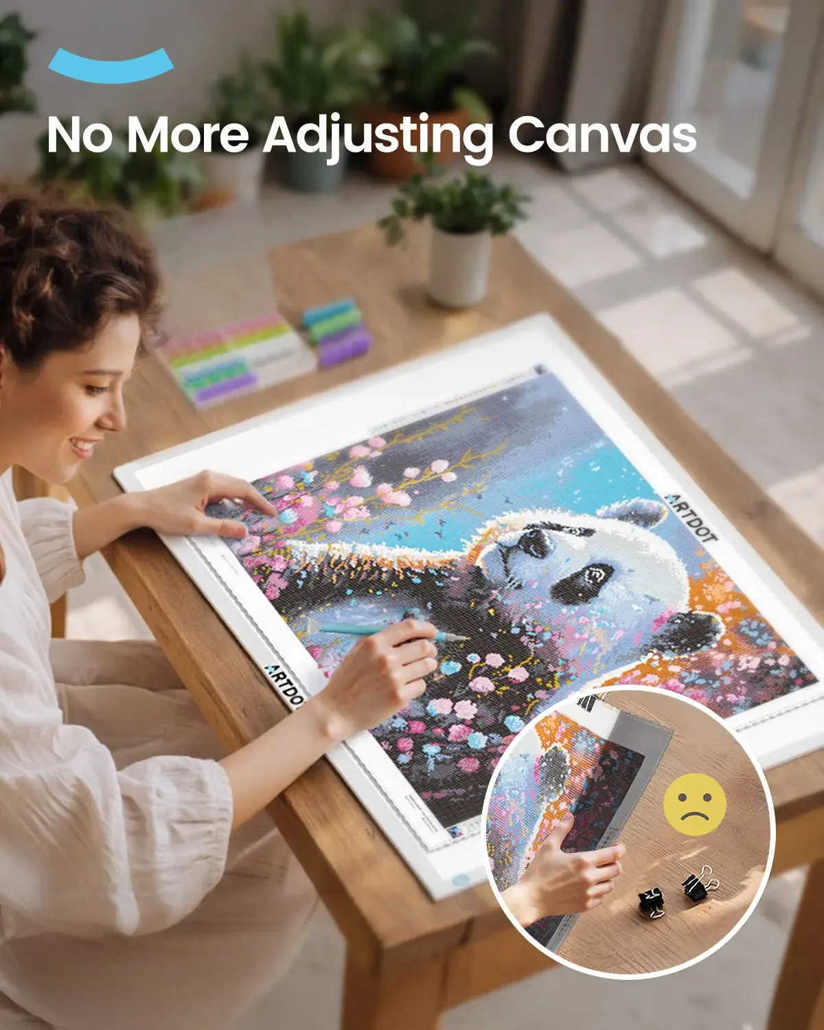 ARTDOT A3 lichtpad diamond painting LED 45x30,8 cm dimbaar