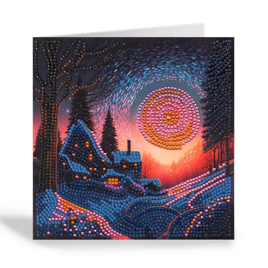 Craft Buddy Crystal Art Twilight Glow wenskaart 18x18cm